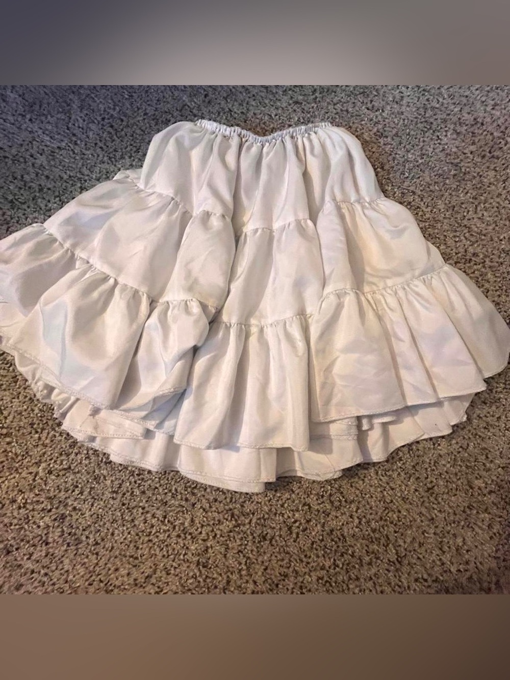 White Tiered Ruffle Women's Skirt